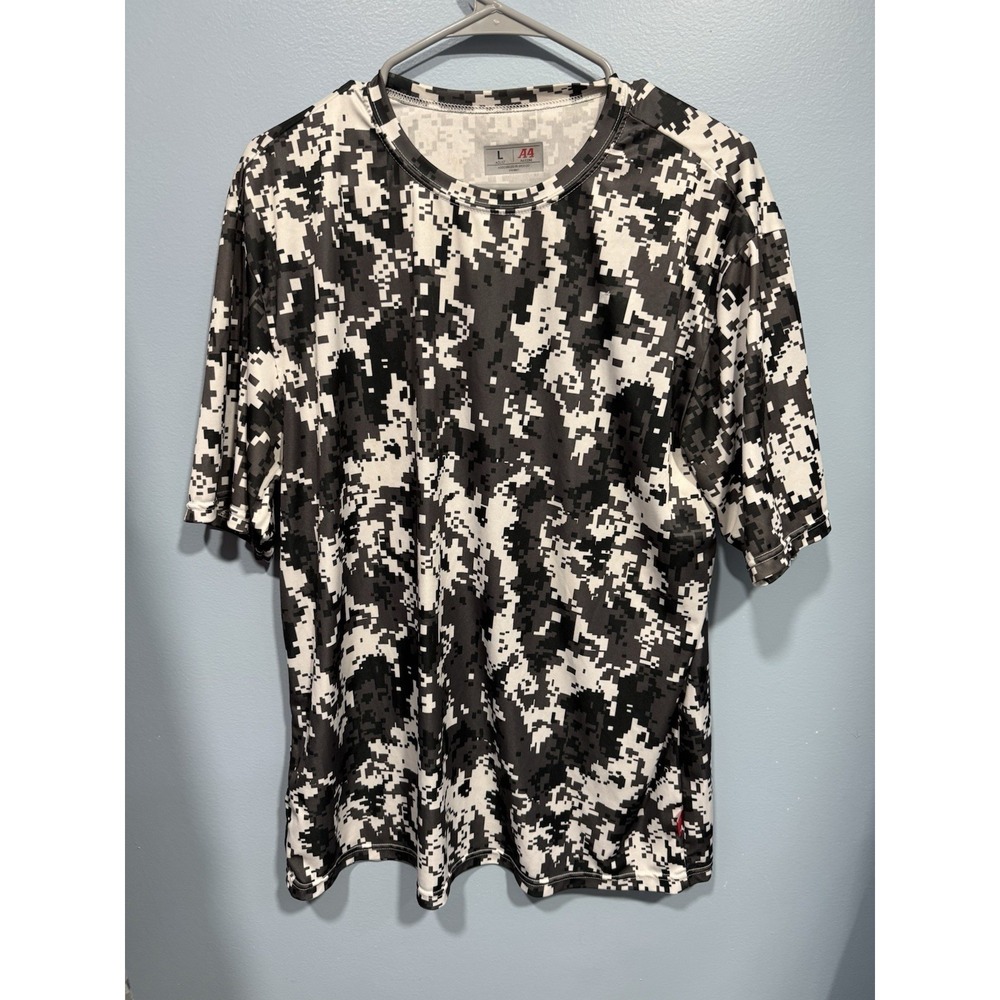 A4 Camo T Short For Youth L in Digital Black & White‎ Camo 38997